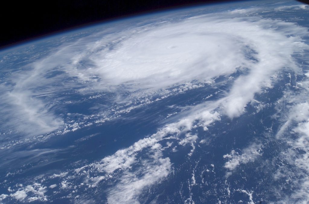Aerial view of Hurricane Frances