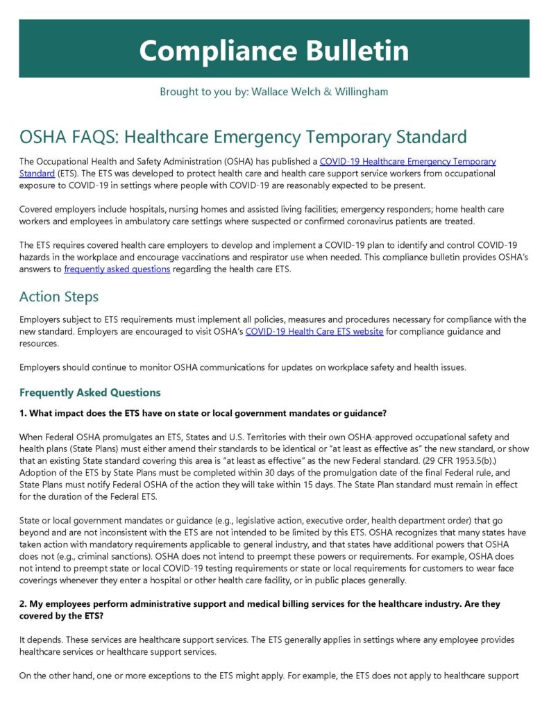 OSHA compliance bulletin thumbnail